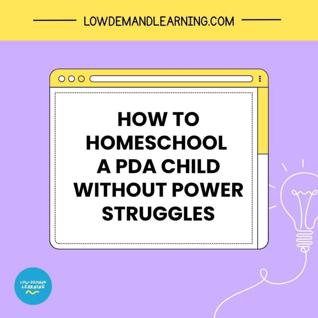 Blog cover: how to homeschool a pda child